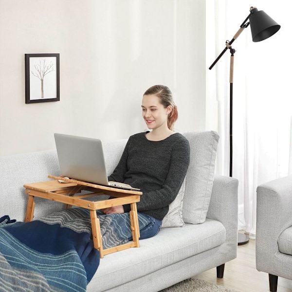 Rootz Laptopbord - Höjdjusterbart Laptopbord - Robust Och Stabilt - Mångsidigt - Fällbart Laptopbord - Mobil Laptop Workstation - Lättvikts - Modern d