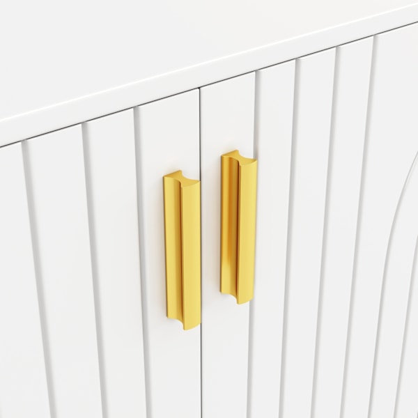 Rootz White Sideboard - Buffet Cabinet - Lagringsenhet - Elegant design, enkel rengöring, MDF, 152 cm x 40 cm x 75 cm