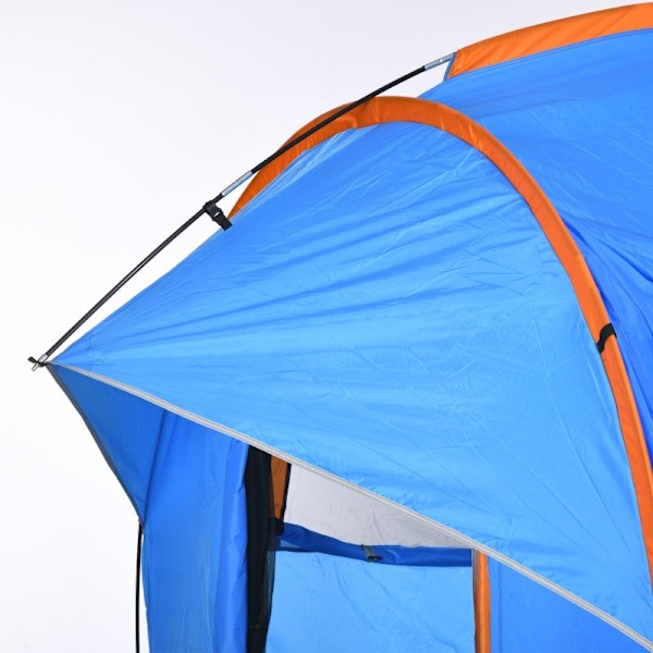 Rootz Biltält Campingtält - Bilskydd - Utomhustak - 3 dörrar - Väderbeständig - 239cm x 210cm x 210cm - Orange + Blå
