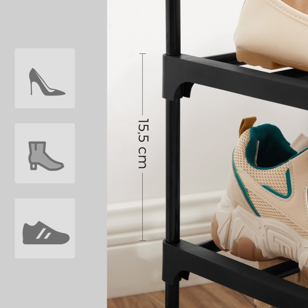 Rootz 3 -tasoinen kenkäteline - Metallinen kenkäteline - Kenkien