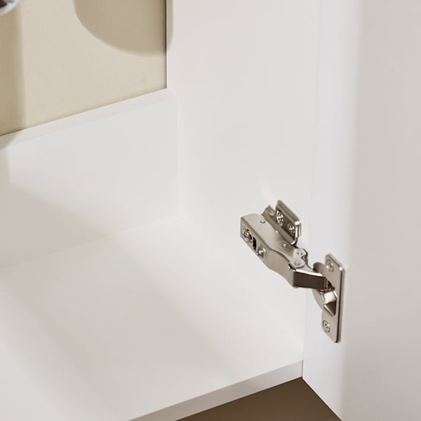 Rootz Smally Sink Cabinet - Compact Vanity - Slim Badeværelsesmøbler - Rummelig opbevaring - 40x56x22cm, MDF & keramik