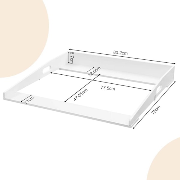 Rootz skötunderlägg - Bytare för baby - Bytstation - 80 cm x 75 cm x 10 cm - Säkert material - Enkel montering