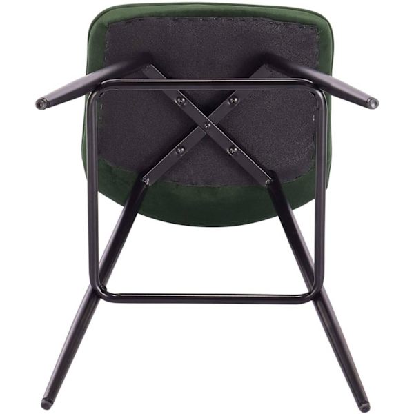 Rootz Velvet Barstole - Bordskamler - Køkkentaburetter - Komfortable og ergonomiske - Holdbar metalramme - Alsidigt design - 43 cm x 35,5 cm