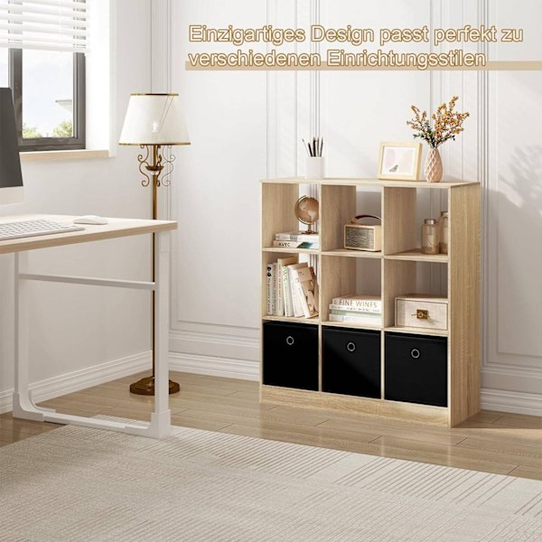 Rootz Modern Cube -hylly - Kirjahylly - Säilytysjärjestelmä - Runsaasti tilaa - Kestävä ja vettä hylkivä - Turvallinen ja vakaa - 80 cm x 86,5 cm x 30