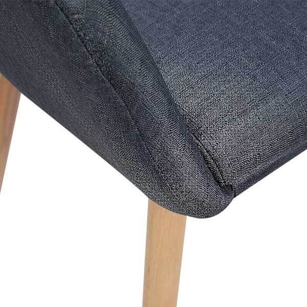 Rootz Ergonomic Chair - Kontorstol - Lounge Chair - Komfortabel linnedpolstring - Holdbare massive træben - Alsidigt design - 40cm x 40cm x 82cm
