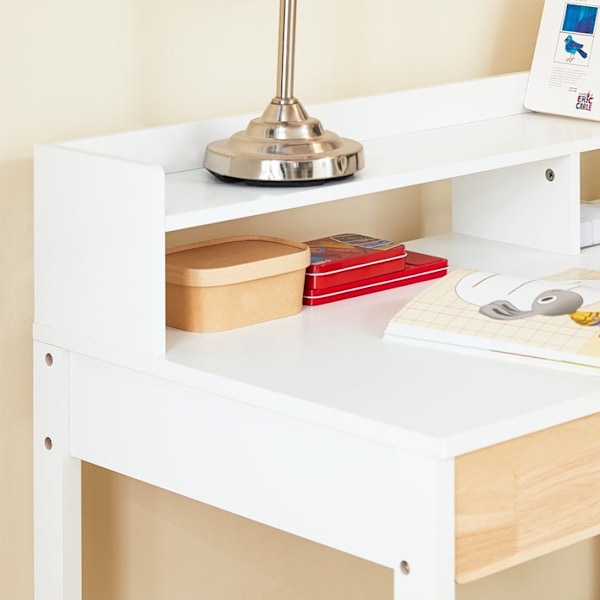 Rootz Compact Desk Table - Writing Desk - Study Desk - Space Saving Design - 100x95x59cm - Ideel til små værelser - MDF -materiale