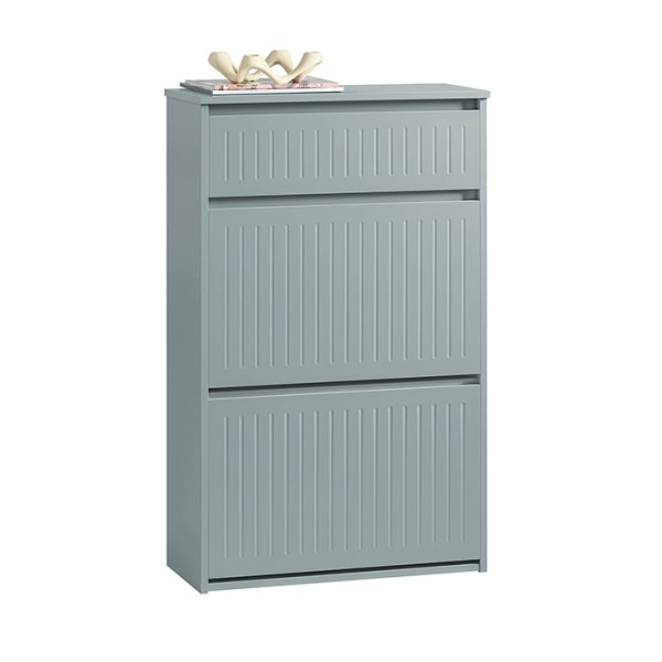 Rootz Skoskab med 2 klapper og 1 skuffe - Skovipper - Skostativ - Alsidig opbevaring - Nem montering - Pladsbesparende design - 61 cm x 100 cm x 26 cm