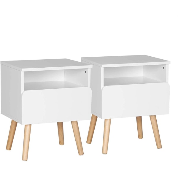 Rootz Modern sengebord - Natbord - Sidebord - Kompakt design - Effektiv opbevaring - Holdbar konstruktion - 40 cm x 50 cm x 33,5 cm