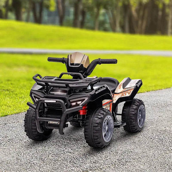 Rootz Elfordon för barn - Mini Elektrisk Quad - Barnmotorcykel - Elektrisk Quad för 18-36 månader - Svart - 70 x 42 x 45 cm