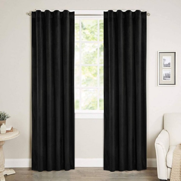 Rootz Luxurious Velvet Blackout Gardiner - Sekretessgardiner - Ljusblockerande paneler - Högkvalitativt material - Enkel installation - Tvättbar i mas