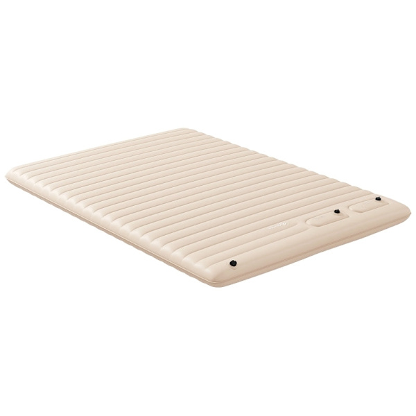 Rootz Camping luftmadras - Oppustelig seng - Udendørs liggeunderlag - Vandtæt polyester - Fodpumpe inkluderet - 195cm x 140cm x 10cm