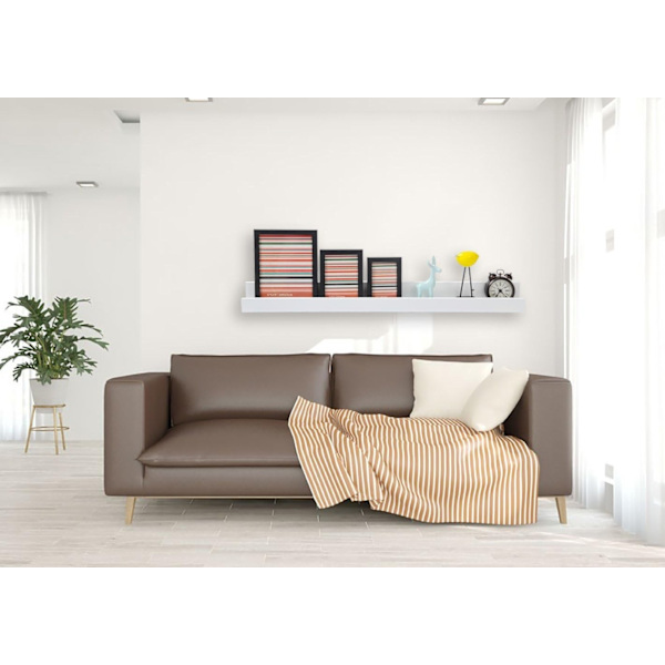 Rootz kelluva hylly - Seinähylly - Valkoinen seinäteline - Laadukas MDF - Tilaa säästävä - 100cm x 11cm x 9/5cm