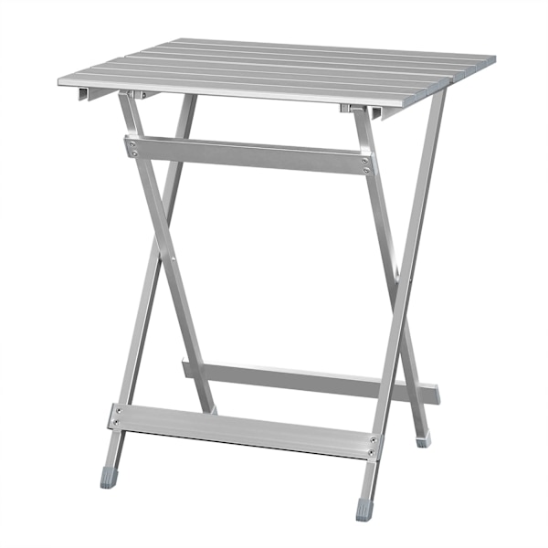 Rootz Hopfällbart bord - Hopfällbart skrivbord - Bärbart stativ - Campingbänk - Utomhusyta - Kompakt bänkskiva - Utility Board - Silver - 50,5x47x59,5