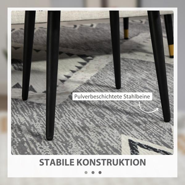 Rootz skammel - Fodstøtte - Osmannisk - Cashmere-look stof - Accent Stol - 42cm x 42cm x 47cm - Mørkegrå - Stålben - 10cm Pude