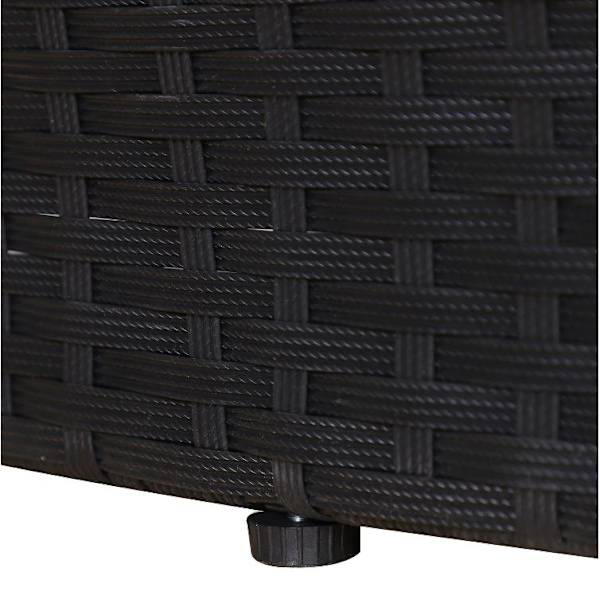 Rootz Zonne-Island - Loungesæt - Rattan - Baldakin - Siddegruppe - Hynder - Metal - Creme - Sort - 180 x 175 x 147 cm