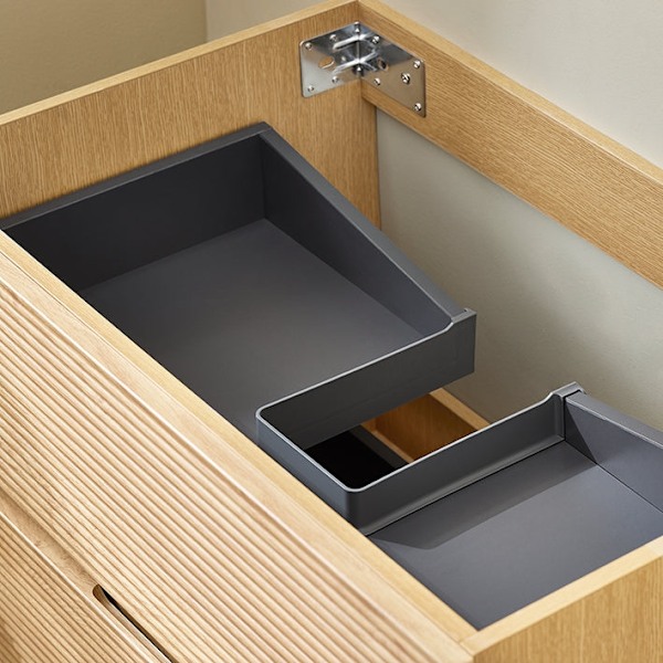 Rootz smalt vaskeskab - Badeværelsesopbevaringsenhed - Vanity Cabinet - Stor lagerplads - 80x52x50cm