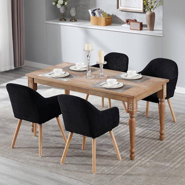 Rootz ruokasalin tuolisarja 2 kpl - Pehmustetut tuolit - Nojatuolit - Mukavat istuimet - Tukeva rakenne - Monipuolinen muotoilu - 55,5 cm x 83,5 cm x
