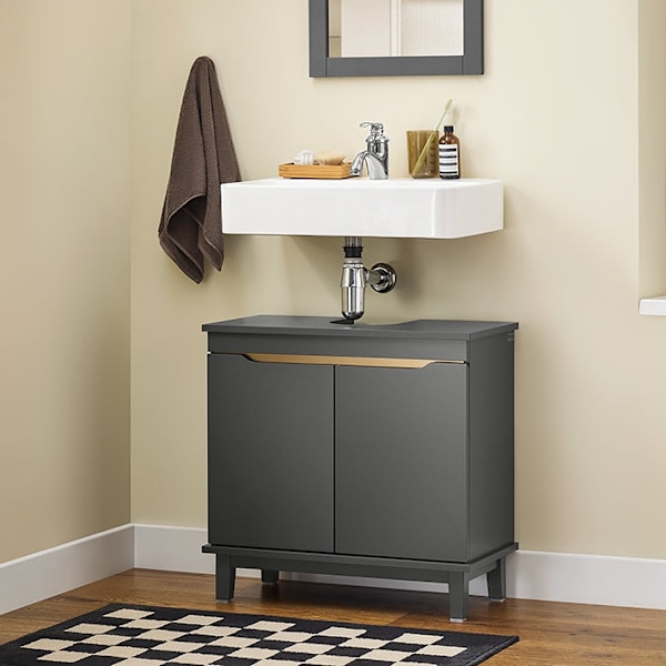 Rootz Base Cabinet - Skab - Opbevaringsenhed - Stabile fyrretræer - 60x59x30cm - Skjul dræningssystem perfekt