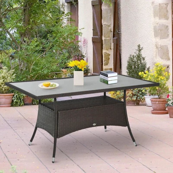 Rootz Garden Pöytä - Lasipöytä - Ruokapöytä - Pöytä - 150cm X 85