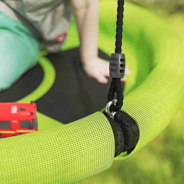 Rootz Round Garden Swing - Nest Swing - Basket Seat - 150 kg fjädrande - Ø98 x 190h cm
