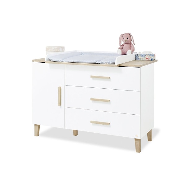 Rootz Lumi 3-delt børneværelsessæt - Tremmeseng - Pusleenhed - Cabriolet - 145 cm x 77 cm x 84 cm (sengeseng)