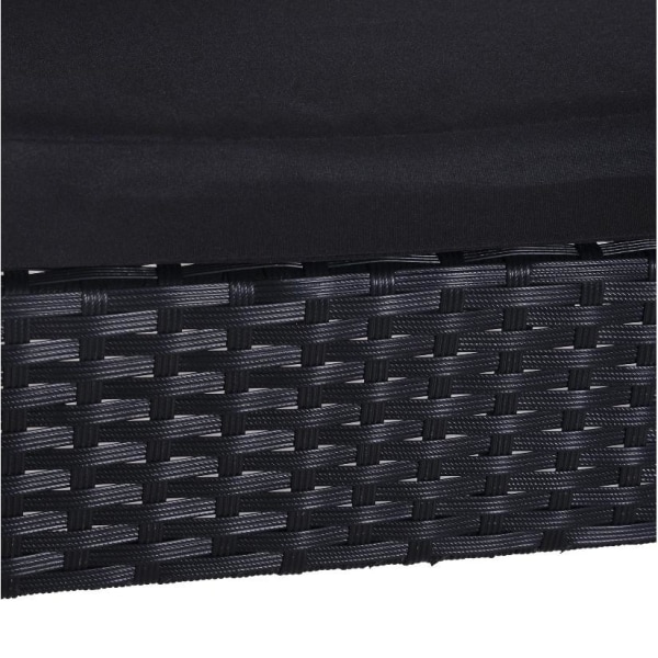 Rootz Havesæt - Siddegruppe - 2 Stole - 1 Bord - 3-delt - Hynder - Polyrattan - Sort