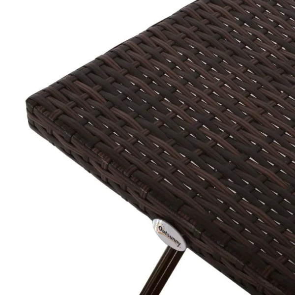 Rootz Foldebord - Sofabord - Havebord - Sidebord - Havemøbler - Blomsterstativ - Brun - 40 x 40 x 40 cm