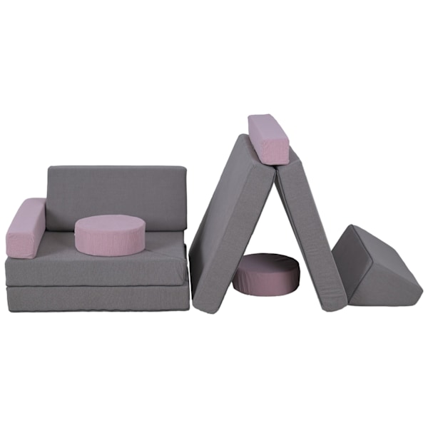 Rootz Modular Children's Sofa - Play Sofa - Building Blocks - Boost Creativity - 150 cm x 69 cm x 49 cm