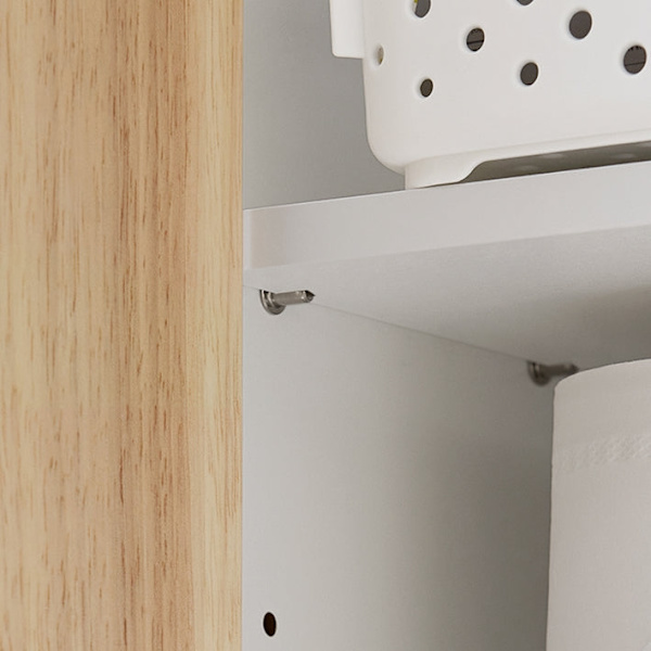 Rootz Vægmonteret Badeværelsesskab - Opbevaringsenhed - Toiletskab - MDF - Gummitræ - 68cm x 48cm x 20cm