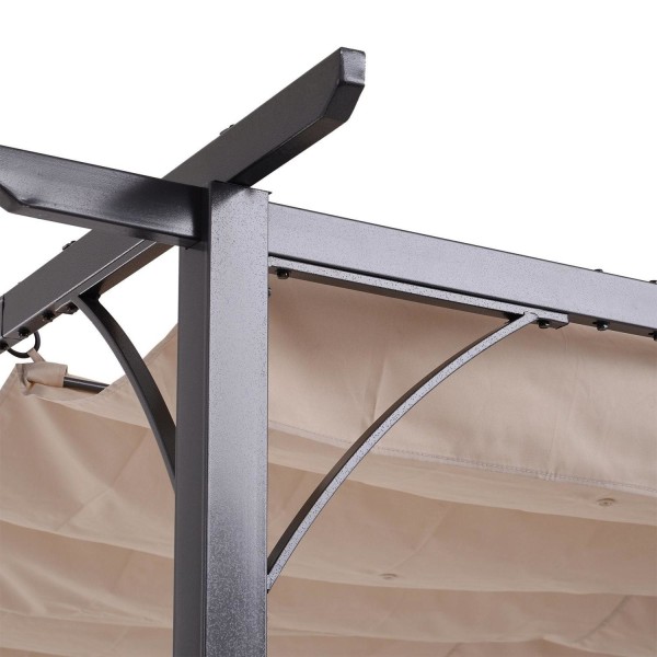 Rootz Cabriolet Pavillon - Sort, Beige - Metal, Polyester - 118,11 cm x 118,11 cm x 90,55 cm