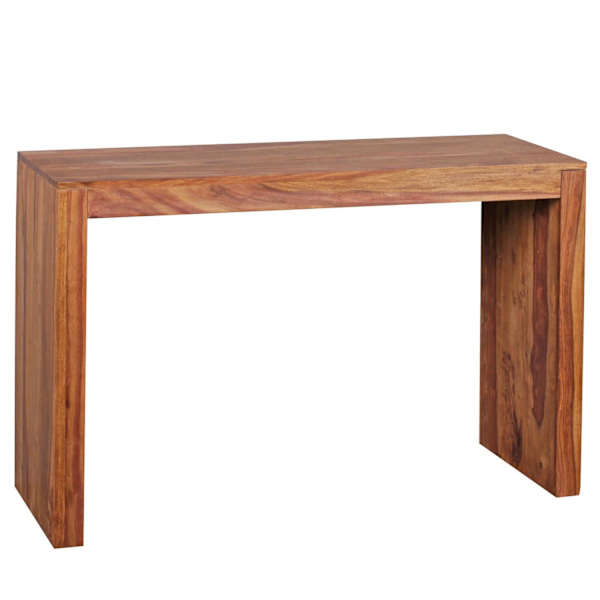 Rootz Konsolbord Massivt træ Sheesham konsolbord 115 x 40 cm arbejdsbord i hyttestil naturligt træ moderne