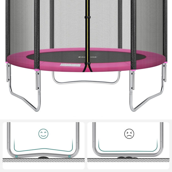 Rootz 183cm studsmatta - Trädgårdstrampolin - Fitnessstudsmatta - Galvaniserad stålram - Skyddsnät - EPE-skum - 183cm x 50cm x 183cm