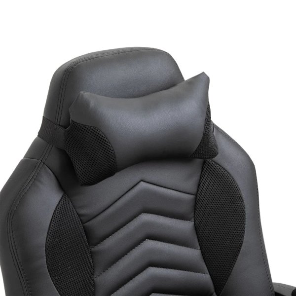 Rootz Massagestol - Kontorsstol - Gamingstol - Ergonomisk spelstol - Med värmefunktion - Svart - 68 x 69 x 108-117cm