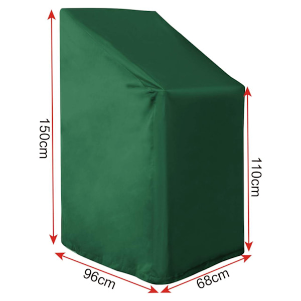 Rootz møbelbetræk - Havebeskyttelsesetui - UV-bestandig - Vejrbestandig - Rivefast PE - Nem at bruge - Grøn - 100g/m² - 110x110x70cm