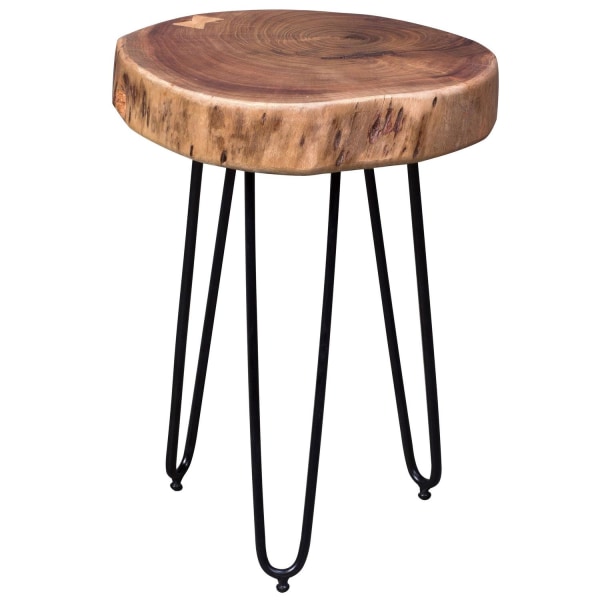 Rootz Sidebord - Sofabord - Massivt træ - Akacietræ - 35 x 35 cm - Brun - Sort