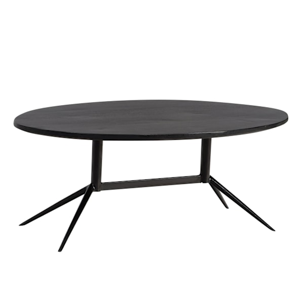 Rootz Ovalt sofabord - Moderne Design - Naturligt trækorn - Unikt håndlavet håndværk - 90 cm x 50 cm x 35 cm