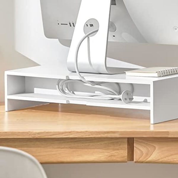 Rootz Monitor Stand Computer Screen Monitor Stand -Monitor Riser Desk Organizer med 3 skuffer