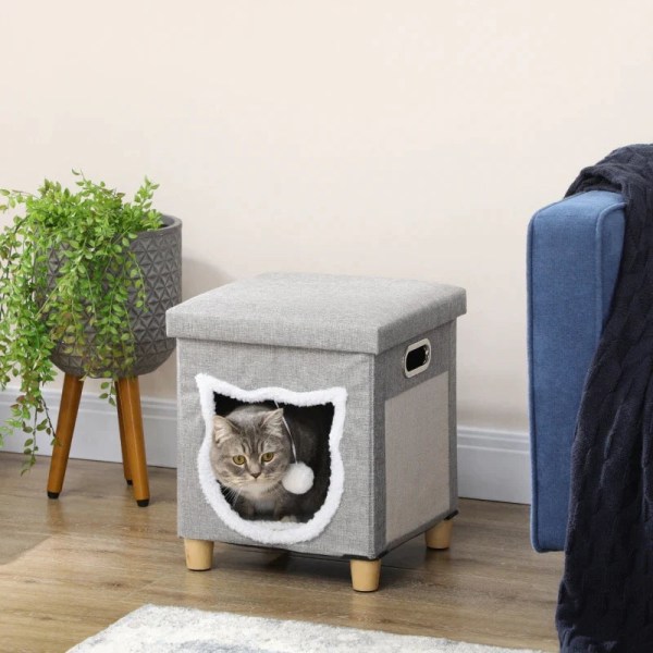 Rootz Cat Cave - Cat House - Inklusiv legebold - Vaskbar pude -
