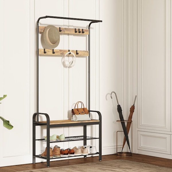 Rootz tøjstativ - Cloakroom Furniture - Indgangsstand - Rumbesparende design - 32x70x175 cm