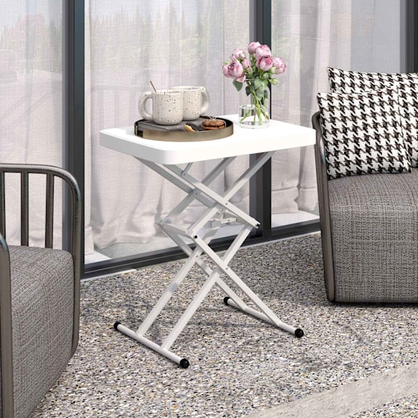 Rootz Garden Bord - Bærbart bord - Bistrotisk - Rumbesparende, sammenfoldelige, 5 højdesmuligheder - 65x45x70cm
