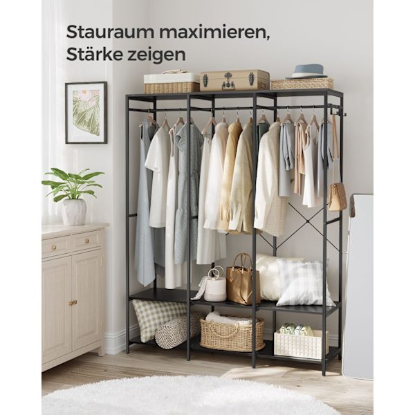 Rootz Tøjstativ - Organizer - Garderobestativ - Stålspånplade - Heavy Duty - 40 cm x 141 cm x 180 cm