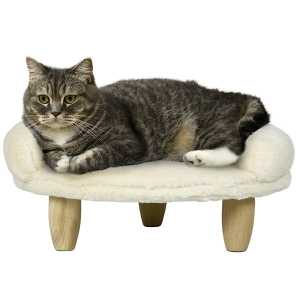 Rootz PawHut Pet Bed - Kattsäng - Hundsäng - Ultimate Comfort - Avtagbart tvättbart överdrag - Halkfria golvskydd - 47cm x 40cm x 20cm