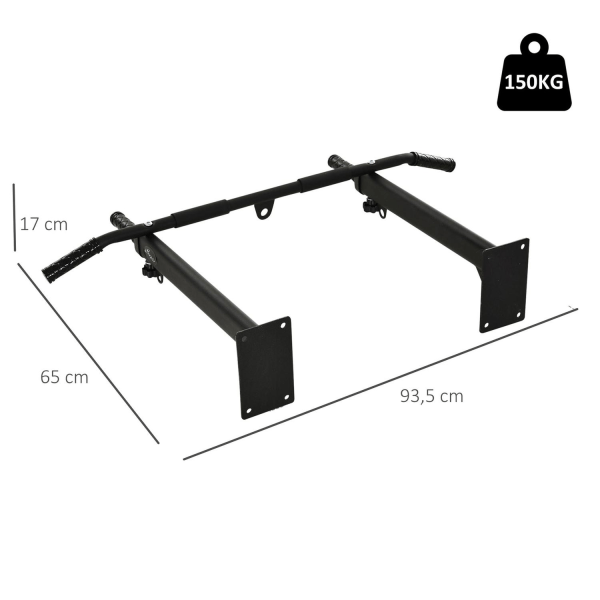 Rootz Chin-up Bar - Svart - Stål - 36,81 cm x 25,59 cm x 6,69 cm