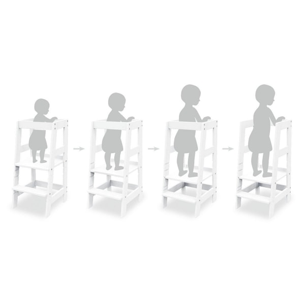 Rootz Fino Learning Tower - Kitchen Aid - Discovery Tower - Solid Beech - 40 cm x 47cm x 85cm