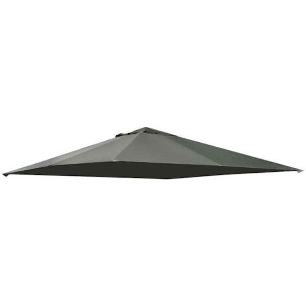 Rootz Gazebo Roof - Ersättningstak - Gazebo Cover Shade - Gazebo Canopy - Polyester - Mörkgrå - 3m x 3m