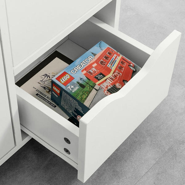 Rootz mobilt skrivarställ med förvaring - Kontorsskåp - Utility Cart - Mångsidig användning som köksskåp eller sidobord - Låsbara hjul - Slitstarkt PB