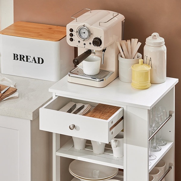 Rootz Portable Uteköksskåp - Vikbar köksö - Förvaringsorganisator - MDF(E1) - 50cm x 86cm x 37cm - 15,1kg - Flaskhylla