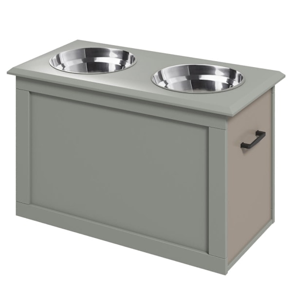 Rootz förhöjd matskål - Upphöjd foderautomat för husdjur - Utfodringsstation för husdjur - Förbättrar matsmältningen - 60L x 30W x 41H cm