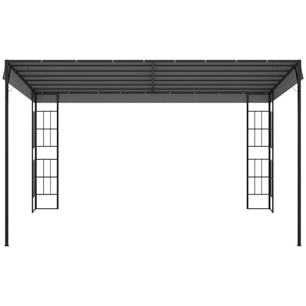 Rootz Pergola - Huvimaja - Paviljonki - Katosteltta - Metalli/polyesteri - Harmaa - 3,98 L x 2,98 L x 2,5 K m
