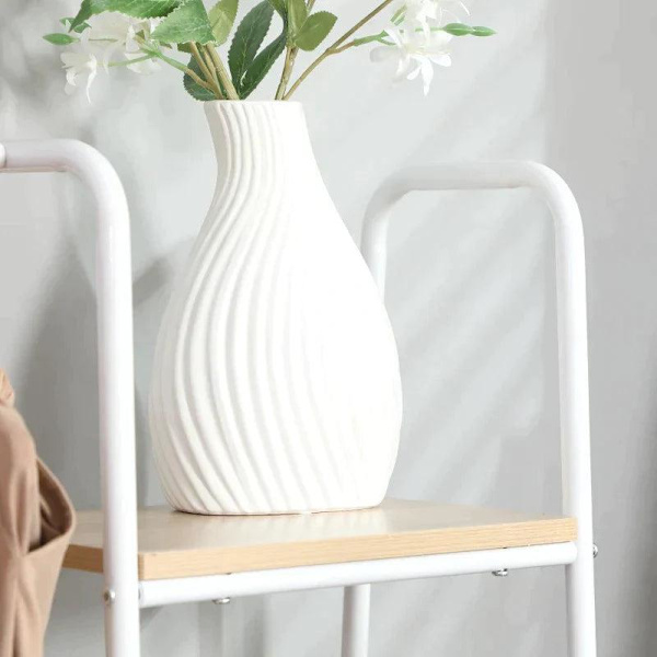 Rootz-vaateteline - Vaateteline - Takkiteline - 5 hyllyä - 1 vaatetanko - Natural + Valkoinen - 101 cm x 39 cm x 160 cm